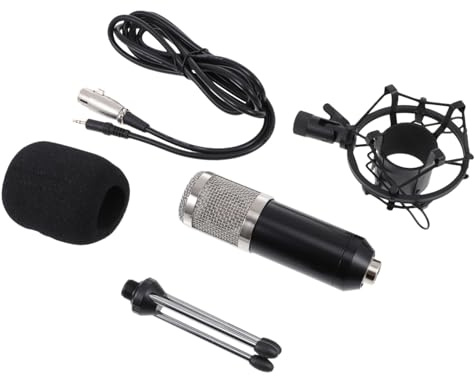 Kondensatormikrofon Satz 3, 5mm 48v Kabel, 1 Satz für Musikliebhaber | Aufnahmemikrofon für Studio und Online Karaoke, 20 Hz bis 20 Khz, Stahlgewebe und Zinklegierung Zufällige Farbe