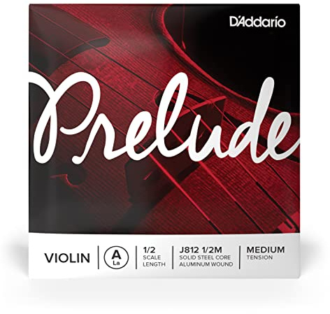 D'Addario Prelude Einzelne A-Violinsaite, 1/2 Größe, Mittlere Spannung | Prelude Violinsaiten bieten warmen Klang, hervorragende Ansprache, hohe Haltbarkeit und stabile Stimmung für Schüler.
