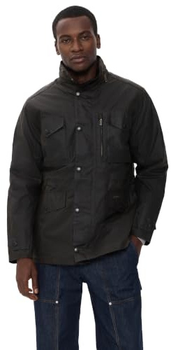 Barbour Men's Sapper Wax Jacket, Olive/Classic, XL
