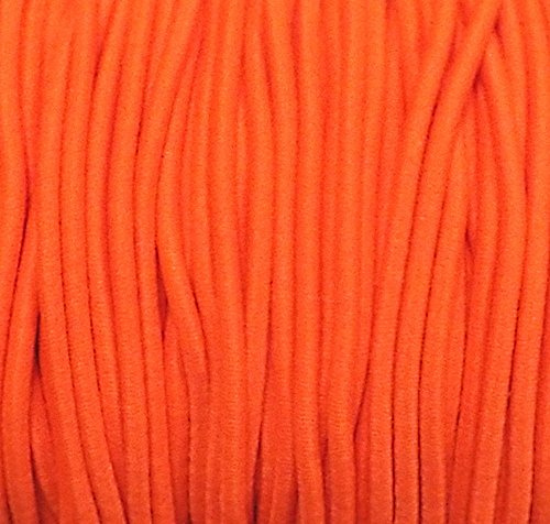 Großhandel für Schneiderbedarf 5 m elastische Kordel neon orange 2,5 mm, 48% PES, 53% LA, 1 Stück