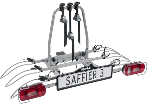 Eufab - Porte-vélos 3 vélos basculant sur attelage SAFFIER - EUFAB