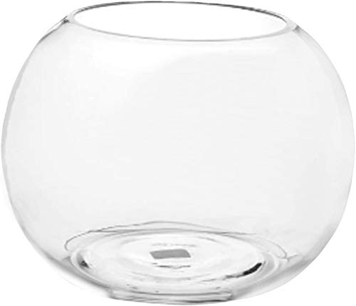 Centrotavola Vaso Ampolla biscottiera per confettata caramellata porta confetti in vetro trasparente (Diametro 20cm h17cm)