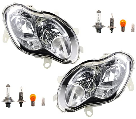 Johns, Scheinwerfer Satz Halogen kompatibel zu Smart ForTwo 450 Scheinwerfer Set 01/04-12/06 mit Leuchtmittel links + rechts