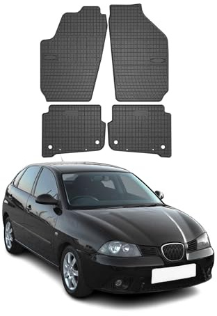OMAC Fußmatten für Seat Ibiza 2002-2009 TPE 4tlg Schwarz | Automatten, Gummimatten, Allwetter, Antirutsch, fahrzeugspezifisches Produkt, wasserdicht