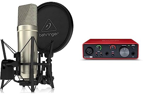 Behringer TM1 Complete Recording Package & Focusrite Scarlett Solo 3rd Gen USB Audio Interface, for the Guitarist, Vocalist, Podcaster or Producer, Studio Quality Sound