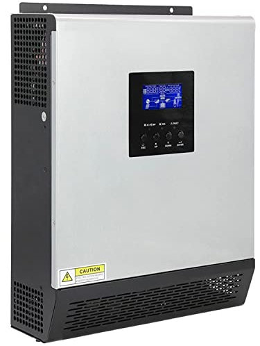 AALGO Hybrid Wechselrichter - 3KVA 2400W/5KVA 4000W Hochfrequenz Reiner Sinus-Wechselrichter Solar Wechselrichter Eingebauter PWM 50A 24V/48V Solar Laderegler Hybrid Inverter,2400W-24V