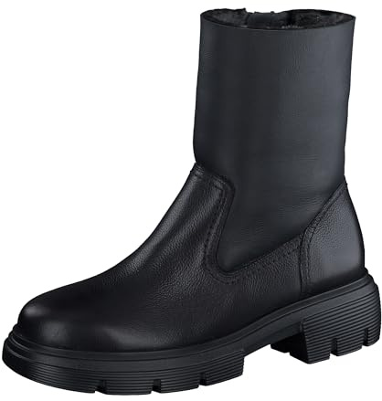 Paul Green Damen Stiefelette mit Lammfell, Frauen Plateaustiefeletten,Warm gefüttert