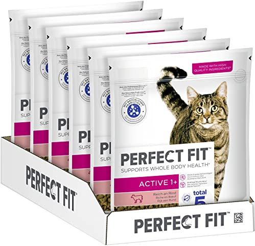 PERFECT FIT™ Katze Beutel Active 1+ mit Rind 6 x 750g