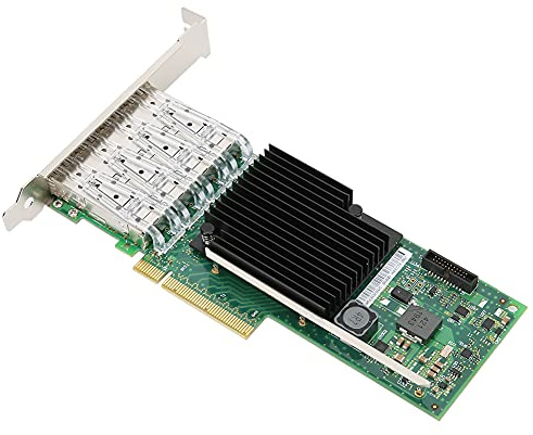 Airshi PCI Express X8 X16 8 LED 10G SFP+ Interfaccia Scheda di Rete in Fibra a 4 Porte per XL710BM1