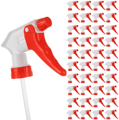 LDXDRU 50Pcs Spray Bottle Replacement Nozzle, Spray Nozzle For Bottles, Trigger Sprayer Replacement, Leak Proof, Mist & Stream Spray, Fit Standard 28/400 Neck 8oz, 16oz, 32oz Bottles for Clean