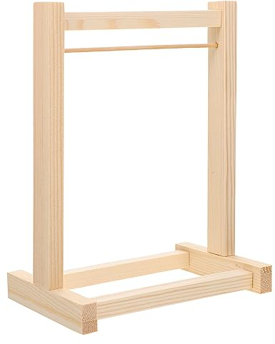 SAFIGLE Puppenkleiderstange Aus Holz Für Kleiderbügel Kleiderständer Für Puppenkleidung Organizer Für Puppenkleidung Geeignet Für Puppenherstellung Und Kinderzimmer