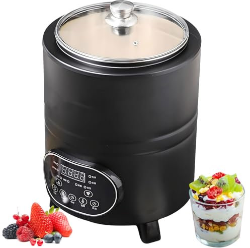 Yogurtera automática de 400/600 W, máquina de fermentación de Yogur Comercial de 8 L/12 L con Control de Tiempo y Temperatura, fermentador de Yogur eléctrico doméstico, para vinagre de Frutas 12L