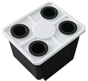 Hydroponik-Anbausystem-Kit, 1pc Soilless Anbau Dutch Fässer Gewächshäuser Gemüse Obst Pflanzen Kunststoff Fässer Garten Hydrokultur DIY Zubehör für pflanzengesteuerte Pflege und Bewässerung(4Holes-Bla