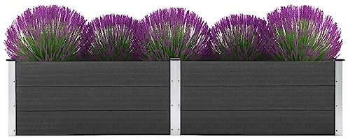 jiangboyue-49059 - Bancal alto para jardín (250 x 100 x 54 cm), color gris