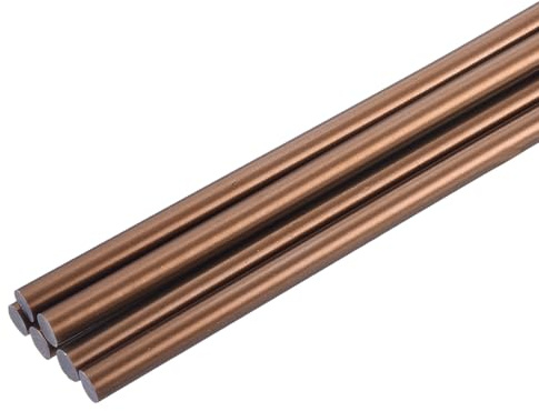 QUARKZMAN Barras de Pegamento Caliente, 7x200mm, 6Pcs Palos de Pegamento Termofusible, Ideal para Bricolaje, Manualidades, Bronce Rojo Oro