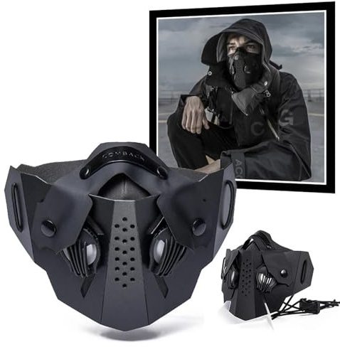 YChoolco Taktische mechanische Cyberpunk-Maske Paintball-Maske im futuristischen Stil Halloween-Party-Kostüm-Requisiten-Zubehör for Musikfestivals