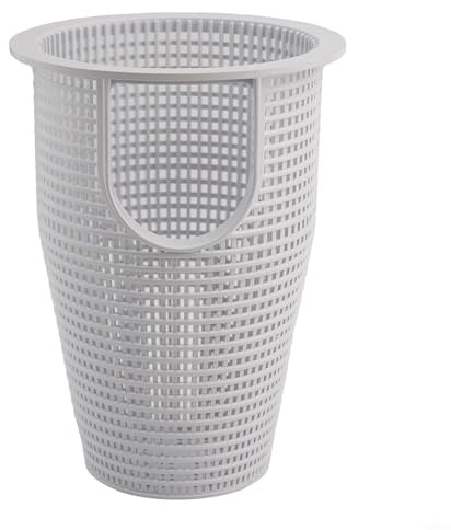 Poolpumpen-Ersatzkorb für WhisperFlo für IntelliFlo Pumpen, kompatibel mit 070387 B-199, Skimmerkorb 19,5 cm tief x 14,5 cm breit, für Schwimmbadausrüstung, Weiß