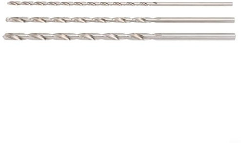 EffiFish 3 Piece Extra Long Wood Drill Bit Set， 6Mm 8Mm 10Mm X 300Mm HSS Steel Spiral Drills For Cordless Screwdriver
