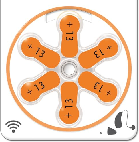 Siemens Signia Hörgerätebatterien Typ 13 (PR48, Orange) – 30 Stück (5 x 6) – Zink-Luft Batterien 1,4V – extra Lange Laufzeit & zuverlässige Leistung – Original Siemens Qualität