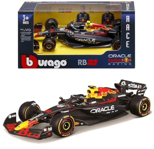 Bburago F1 Oracle Red Bull Racing RB21#22 Tsunoda (2025) - Modellauto Formel 1 Maßstab 1:43, Originalgetreues Sammlerauto Spielzeugauto ab 3 Jahren (18-38233T)