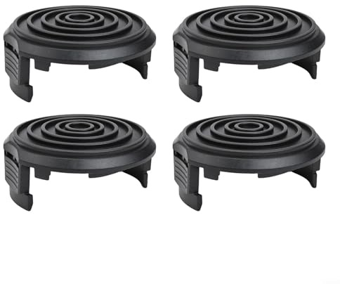 Qualoramall Set di bobina di ricambio e copertura compatibile con tagliabordi elettrico con filo Bauer 20115E-B, filo in nylon a doppio strato diametro 1,65 mm, lunghezza 8,2 m (copertura × 4)