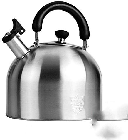 XFLSDHGD Bouilloire à sifflet en Acier Inoxydable 304, Bouilloire Chaude Universelle, cuisinière à Induction Domestique épaissie, Grande capacité 3L, 4L, 5L, 6L, (Taille: 6L) Présent Pieds de Poulpe