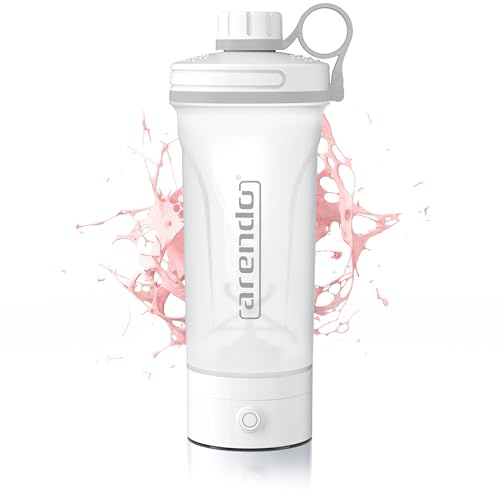 Arendo - Eiweiß Shaker elektrisch 700ml – Protein Shaker mit Akku - BPA frei – Drink Mixer to Go – Premium Eiweißshaker – spülmaschinengeeignet - für Yoga Fitness Sport