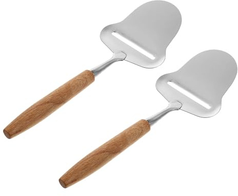 FIXOSHEE Outil à Fromage 2 Pièces en Acier Inoxydable Manche Bois, Râpe Manuelle Antidérapante et Trancheuse à Truffes, Cuisine Maison et Cuisson