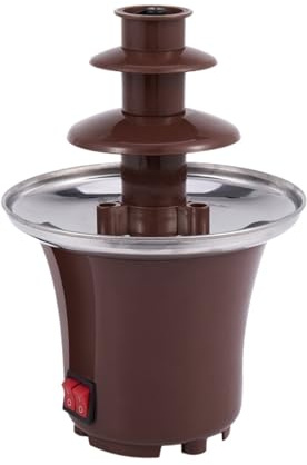 Mini Chocolate Fountain Three Layers Creative Melt with Heating Fondue Machine DIY Waterfall Pot Melting Smooth Continuous Flow