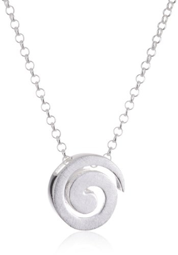 Vinani Anhänger Spirale gebürstet mit Erbskette 50 cm Sterling Silber 925 Kette Italien ASR-T50