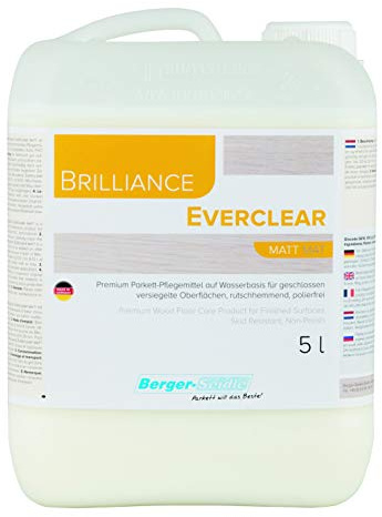 Berger-Seidle Brilliance Everclear Matt, Premium Parkett-Pflegemittel für versiegelte Oberflächen (5 Liter)