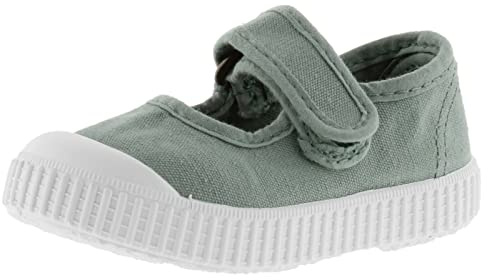 victoria Ballerine Unisex 1915 Tela Tinta Drec & Chiusura A Strappo & Punta Rinforzata 136605 per Bambini Jade 28