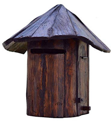 KONGY Briefkasten, Handgemacht Wandmontage Multifunktion Holz Letterbox Draußen American Vintage Land Post Box Letterbox