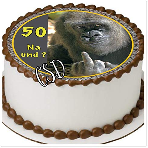 Tortenaufleger 50.Geburtstag M1, Essbares Tortenbild, Zuckerpapier, Fototorte, Geburtstag