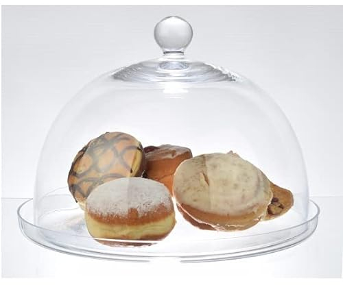 EMH Handgefertigte Glasvitrine Glocke mit Platte hoch 23 cm x 29,7 cm