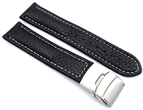 Sulla Leder-Uhrenarmband mit Faltschließe | Edelstahl, 5.0 mm Stärke
