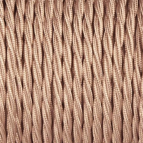 5 Meter Vintage 3 Core Twisted Electric Cable Fabric Covered Wire Italian Braided 0.75 mm Electrical Cable Flexible Wire for Lighting Other Appliances