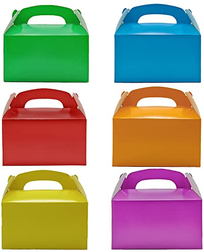 Aisamco 30pcs carton carré couleur unie (6 couleurs) - 15,8 x 9,2 x 8,5 CM - cadeaux de mariage et de fête petite boîte bricolage favoris, savon et bonbons faits à la main