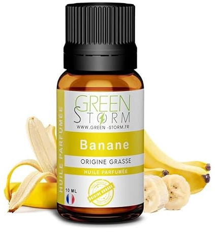Huile PARFUMÉE Banane - 10 ML - Huile Essentielle - Diffusion, Cosmétique, Massage, Bain aromatique - DIY Bougie, Savon, Crème, Huile, Lotion - Peau Cheveux Green-Storm