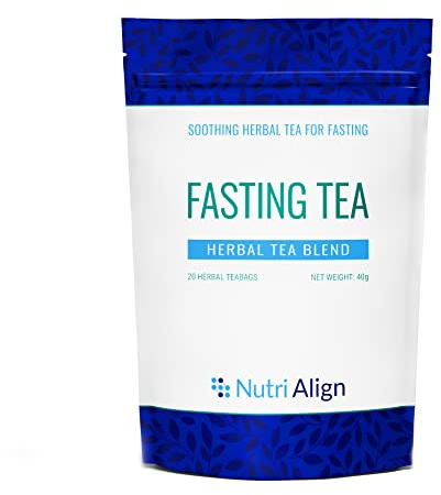 Nutri-Align Thé Jeûne Detox | 20 sachets de Tisane avec Camomille, Racine de Pissenlit, Cynorhodon, Ecorce de Cannelle, Fleur de Sureau | Thé Détox sans Caféine pour un Jeûne Prolongé et Intermittent