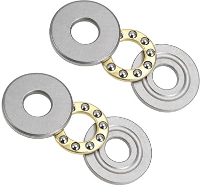 QUARKZMAN 2 Stück Miniatur Axial Kugellager 8mm x 22mm x 7mm Chromstahl | Ersatz für Aufzüge und Formenbau