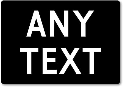 Personalised Any Text METAL Custom Sign Plaque. Indoors or Outdoors. 10 Colours, Various Sizes. Home Bar Man Cave Workshop Bedroom Address (A5 (197mm x 141mm), Black)
