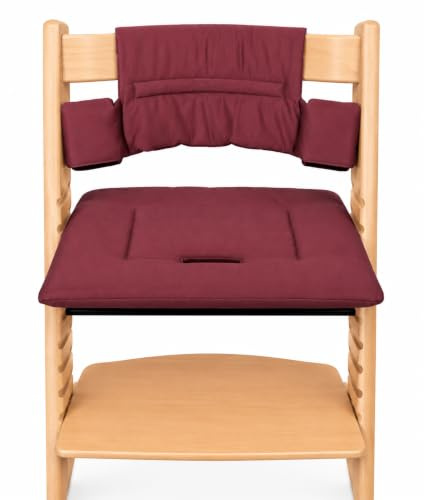 Shabany® Hochstuhl Sitzkissen 100% Bio Baumwolle | Classic Kissen Sitzbezug | Hochstuhlauflage | 2-teilig passend für Stokke Tripp Trapp Kinderhochstuhl |maschinenwaschbar | einfache Befestigung