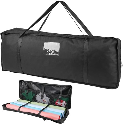 600D Oxford Geschenkpapier Aufbewahrungstasche - Organizer 82 x 13 x 34cm für Papierrollen, Schwarz Wrapping Supplies