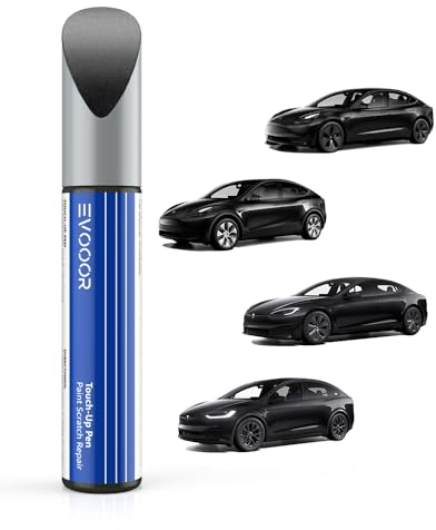 EVOOOR Tesla Stylo de retouche noir pour réparation de rayures avec couleur assortie pour model 3/Y/S/X Noir Uni (PBSB)
