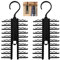 2 Pezzi Portacravatte da Armadio a Forma di X con Clip Antiscivolo Porta Cravatte e Cinture Gancio e Girevole 360° per Cravatte Appendere Cinture Sciarpe Appendicravatte da Armadio Nero