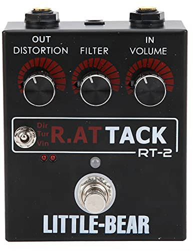 Gitarren-Verzerrungseffektor, Elektrischer 3-Stufen-Vintage-Dirty-Rat-Ton LM308N mit Maßgeschneidertem Gehäuse und PCB-Leiterplattendesign