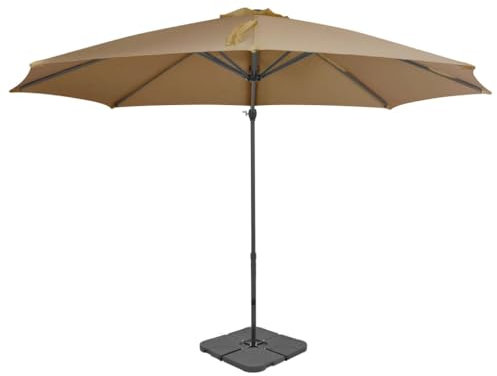 ULUYYUC Ombrellone, Ombrellone Spiaggia Grande Ombrelloni Da Sole Ombrellone Piccolo Ombrellone Grande Adatto per Spiaggia Giardino Bar Terrazzo da Esterni con Base Portatile Grigio Talpa