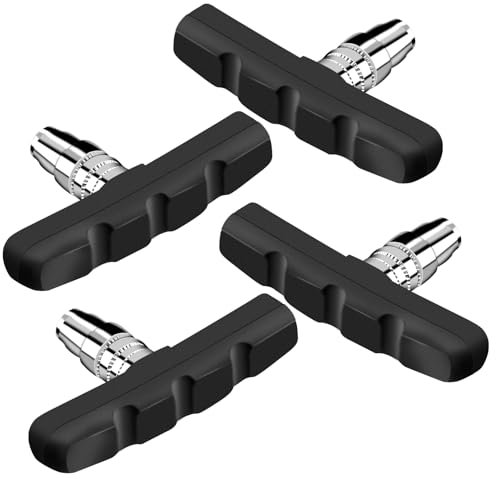 Dokeno V-Brake Bremsbeläge - 2 Paar Bremsbacken, Bremsklötze, Bremsgummi, Bremsschuhe für Fahrrad, Straßenrad, Mountainbike