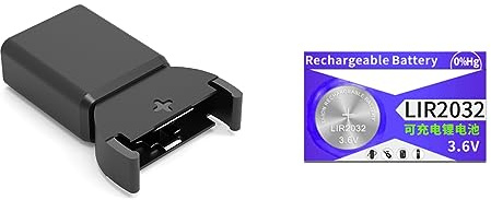 KANGQL Ladegerät + LIR2032 Akku + Kabel, Typ-C Wiederaufladbare Li-Ion Knopfzellen Ladegerät für LIR2032 LIR1632 LIR2025 LIR2016 LIR2032H Akku Power Charger B